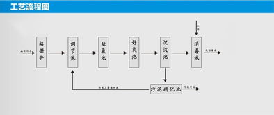生化处理污水工艺流程图